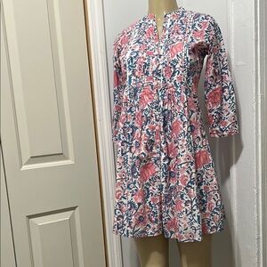 MADISON MATHEWS Floral Pink and Blue Dress New with the tag